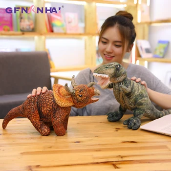 1pc 5 Naujų Stilių Kūrybos Realus Dinozaurų Pliušinis žaislas Įdaryti Modeliavimas Spinosaurus Triceratopsas Tyrannosaurus Rex Vaikams, Lėlės