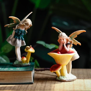 1pcs Europoje Dervos Miško angelas Kūrybos 5 stilius miniatiūrinės figūrėlės, pratybos amatų kambarį dekoruoti Vestuvių Dovanos