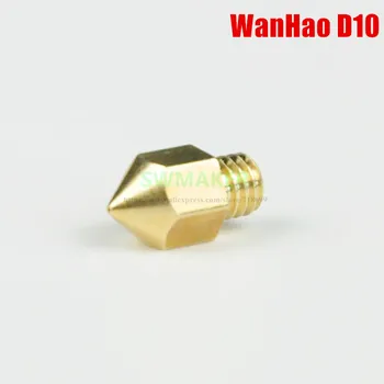 1pcs WANHAO Originalus D10 žalvario Antgalis 0,4 mm 1.75 mm 3D spausdintuvo dalys