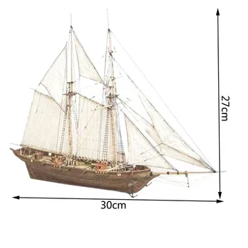 1set Mediniai Surenkami Burlaivis Statybos Rinkiniai Laivo Modelį, Mediniai Žaislai, Modelis 