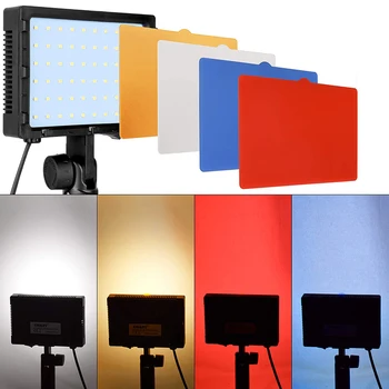 2 Gabalas, LED Lempos, Fotografijos Studija Šviesos Lempos Portretas Soft Box Užpildyti Šviesos Rinkinys Su Spalvų Filtrai, Ir 2*30CM Šviesos Stendas