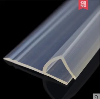 2 Metrų/daug Išplėsta F/h formos silikoninės gumos dušo kambarys durų lango stiklo sandarinimo juostos weatherstrip už 6/8/10/12 mm stiklas