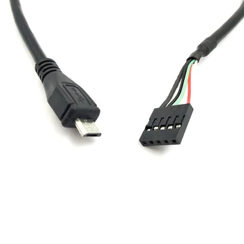 (2-Pack) 50CM 5 Pin motininės Plokštės Moterų Antraštės Micro-USB Male Adapter 