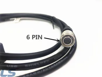 2 vnt. Aukštos kokybės Sokkia USB duomenų kabelį Sokkia viso stotis tinka Win7 / 8 / 10 sistemos 6 pin apklausa atsisiųsti USB kabelis