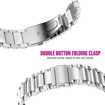 20/22mm Watchband Už Huawei Žiūrėti GT2/GT/GT 2E Reguliuojamas Smart Watch Band Nerūdijantis Apyrankė 