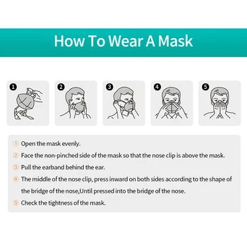 200 piezas máscara veido FFP2 máscara veido KN95 máscara de filtro antipolvo máscara de boca mascarillas mascherine tapaboca