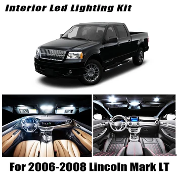 2006-2008 Lincoln Mark LT Baltos spalvos automobilių reikmenys Canbus Klaidų, LED Interjero Šviesos Skaitymo Šviesos Rinkinys Žemėlapis Dome Licencijos Lempos
