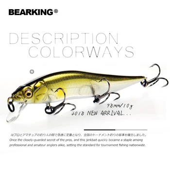 2018 karšto Bearking puikus veiksmų 12different spalvų žvejybos masalas,98mm/10g, sp minnow 12 skirtingų spalvinga spalva,nemokamas pristatymas
