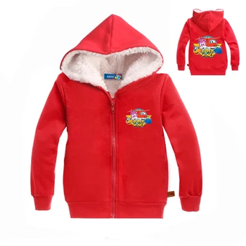 2018 naujas Super Sparnus Žiemos Mados Cartoon Vaikų drabužių Medvilnės Tirštėti Hoodies Kūdikių Berniukų, Mergaičių paltai megztiniai
