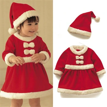 2019 Metai 0-12T Kalėdų Mergaičių Raudona Suknelė Naujųjų Metų Vaikams Kalėdų Senelis Cosplay Kostiumų Karnavalas Šalies Kūdikių Berniukų Kalėdos Drabužių Rinkiniai