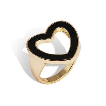 2019 Naujas Mados Širdies formos Žiedai ir Moterims, Dovana Paprastas Širdies Žiedai Femme Papuošalai AMBRE ŠIRDIES PAREIŠKIMĄ ŽIEDAS