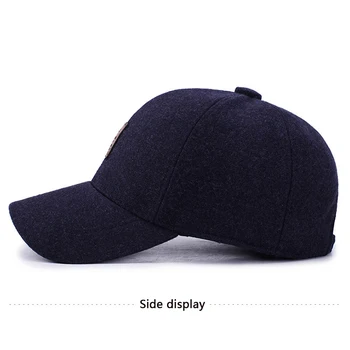 2019 Naujas Žiemos Beisbolo Kepurės Vyrams Šiltos Kepurės Men 's Hat Kepurės Gorras variklio Dangčio Vyrų Beisbolo kepurė Su Ausų Atvartais, Didelis Dydis Reguliuoti