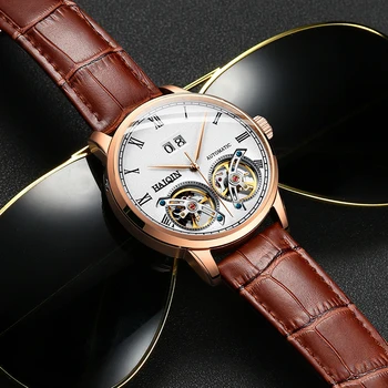 2019 Nauji vyriški Laikrodžiai, mechaniniai laikrodžiai HAIQIN top brand prabanga atsitiktinis žiūrėti vyrų vandeniui odos laikrodis reloj hombre