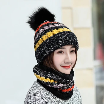 2019 Naujos Megztos Žieminės Kepurės Šalikas Nustatyti Moterų Storio Beanies Skrybėlę ir Infinity Šalikas Moterų Megzti Žiemos Aksesuarų Mergaitėms Dovanų