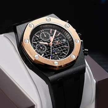 2019 ONOLA prekės ženklo mados SPORTS mens watches kariniai laikrodžiai laikrodis juodojo aukso vandeniui unikalus kietas metalas žiūrėti vyrams