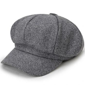 2019 naujas vilnonis vientisos spalvos beretė mados lauko medvilnės skrybėlę rudens ir žiemos vėjo skrybėlės vyrų ir moterų universalus kepurės