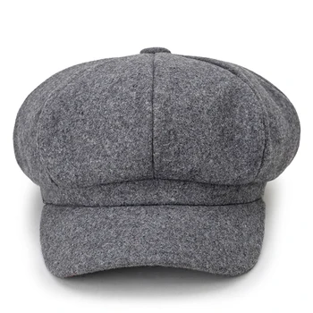 2019 naujas vilnonis vientisos spalvos beretė mados lauko medvilnės skrybėlę rudens ir žiemos vėjo skrybėlės vyrų ir moterų universalus kepurės