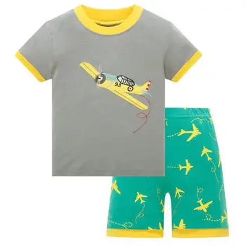 2019 vaikams, Kūdikių Pižama Nustatyti vasaros vaikų trumpomis Rankovėmis medvilnės sleepwear Berniukai Animacinių filmų pižamos mergaitėms, mielas namų drabužių rinkinys