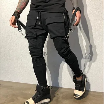 2020 Gatvės Stiliaus Krovinių Kelnės Atsitiktinis Mados Hip-Hop Kelnės Vyrų Fitneso Veikia Krepšinio Mokymo Kelnės Kišenės Sweatpants