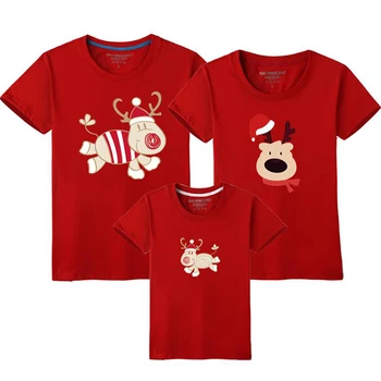 2020 Kalėdų Šeima Atrodo Elnias Mama Mane Drabužiai Atitinkančių Šeimos Apranga, Mama, Dukra, Mama, Sūnus, Tėvas Kūdikį Aprengti T-shirt