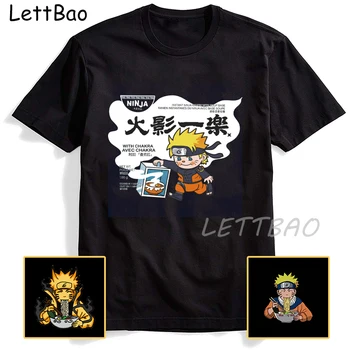 2020 Naruto Ramen Vonia Vasaros Cool Marškinėlius Unisex 90s Marškinėliai Japonų Anime Juokinga T-shirt Streetwear Hip-Hop Top Tees Vyras