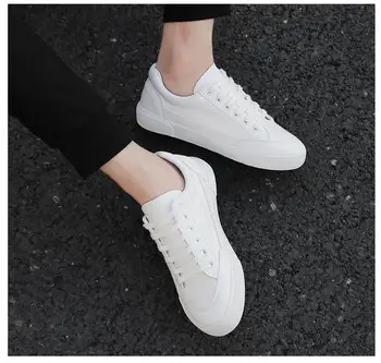 2020 Nauja balta drobė batai tendencija vyriški laisvalaikio platforma sportbačiai paprasta kvėpuojantis vyrų butas teniso bateliai zapatillas hombre