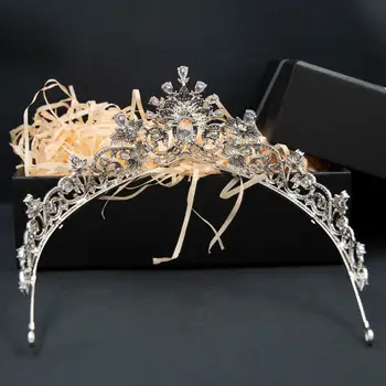 2020 Naujas Cirkonis Royal Tiara, Vestuvių,Crystal Gėlių Rožančiai Diadems už Nuotakos Plaukų Papuošalai CH10378