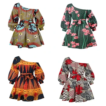 2020 Naujas Mados Afrikos Suknelės Moterims Vasaros Pavertimo Pečių Dvi Dėvėti Dashiki Afrikos Stilius Spausdinti Turtingas heidi bazin Dashiki Viršų