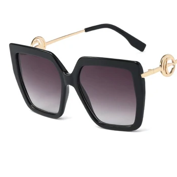 2020 Naujas Mados akiniai nuo saulės moterims, Negabaritinių aikštėje prekės dizaineris moteris akinių mados Gradientas Moterų akiniai nuo saulės Oculos