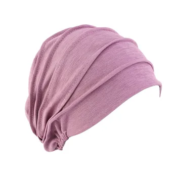 2020 Naujas Musulmonų Moterys Ruožas Miego Chemo Beanie Skrybėlių Miego Turbaną galvos Apdangalai Bžūp Galvos Wrap Vėžio Plaukų Slinkimas Priedai