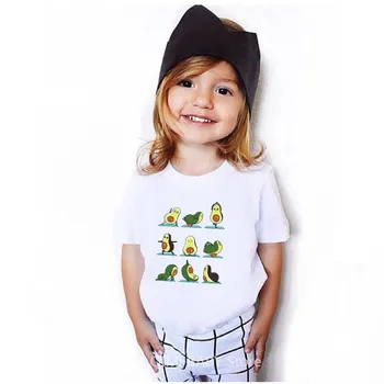 2020 Naujų korėjos Mielas Avokado Veganų Vaikas Berniukas T-shirts Kawaii Animacinių filmų Bamblys Marškinėlius Vasaros Mažų Šviežių Harajuku Mergina Viršūnes Tumblr