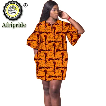 2020 m. Afrikos suknelės moterims mados dizaino naujosios afrikos heidi bazin siuvinėjimo dizaino suknelė, mini suknelė plius dydis AFRIPRIDE S1925041