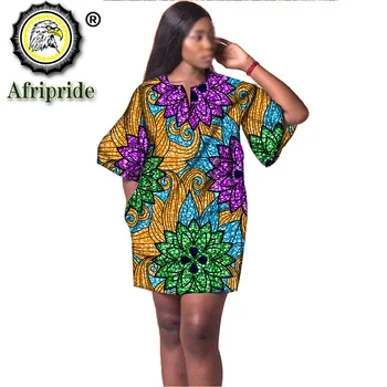 2020 m. Afrikos suknelės moterims mados dizaino naujosios afrikos heidi bazin siuvinėjimo dizaino suknelė, mini suknelė plius dydis AFRIPRIDE S1925041