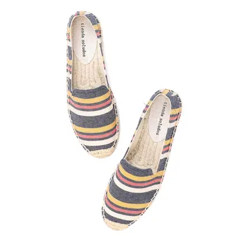 2020 m. Tiesioginės prekybos Laikas-ribotas Butas Platforma Medvilnės Audinio Gumos Sapatos Zapatillas Mujer Moterų Espadrilles Butas Batai