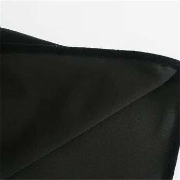 2020 m. rudenį moterų naujasis prancūzijos retro V-kaklo, ilgomis rankovėmis juosmens lieknėjimo aksomo, juoda seksuali mini suknelė