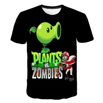 2020 metų Vasaros Vaikų Drabužių Mielas Augalai vs Zombies Wars Serijos T-shirt Animacinių filmų Berniukų T Marškinėliai T Vaikas Merginos Viršūnes Paauglys Marškinėlius