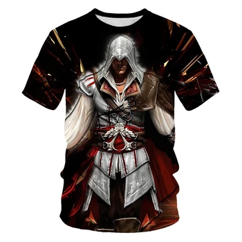 2020 metų Vasaros asmenybės žaidimas žmogaus T-shirt 3D spausdinimo Assassin ' s Creed kūrybos atsitiktinis didelio dydžio trumparankoviai negabaritinių marškinėliai