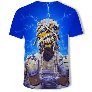 2020 metų vasaros karšta-pardavimo metalo T-shirt 3d marškinėliai Vasaros siaubo marškinėlius 3d Vyrų mados marškinėliai gatvės Hip-hop stiliaus Viršūnes & Tees