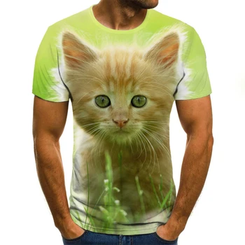 2020 naujas mados 3D atspausdintas T-shirt gyvūnų modelio vasaros trumpomis rankovėmis apvalios kaklo viršuje atsitiktinis vyriški T-shirt