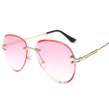 2020 naujas mados ponios UV400 akiniai nuo saulės ovalo formos metalinio rėmo akiniai classic prekės ženklo dizaineris dizaino pilotas sporto vairavimo akiniai nuo saulės