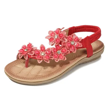 2020 naujas retro butas sandalai egzotinių T-Diržas Elastinga juosta Saldus Gėlių Atgal Dirželis, platforma sandalias mujer moterų timberland batai