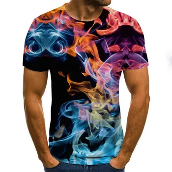 2020 naujas vyrų 3D T-shirt liepsna žadintuvas 3D atspausdintas animacinių filmų vasaros T-shirt dydis XXS-6XL