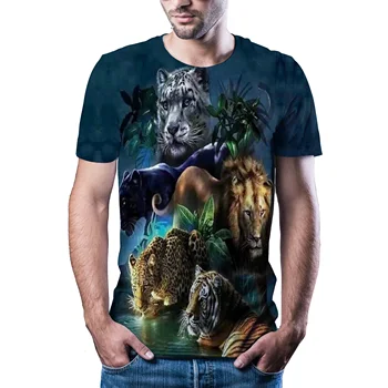 2020 naujas vyrų tigras T-shirt spausdinti vasaros gyvūnų gamtos T-shirt brand T-shirt didelis dydis mados trumpas rankovės shirtXXS 6XL