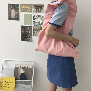 2020 rožinė susiėmę laukinių drobė maišelis moterų maišelį Japonijos atsitiktinis ranka maišo pečių maišą