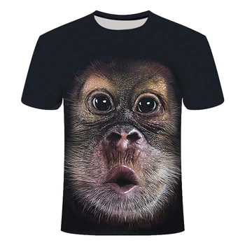 2020 vyriški Marškinėliai 3D Atspausdintas Gyvūnų Beždžionė Marškinėlius trumpomis Rankovėmis Juokinga Dizaino Laisvalaikio Viršūnes Tees Vyrų Helovinas T Shirt Marškinėliai 5XL
