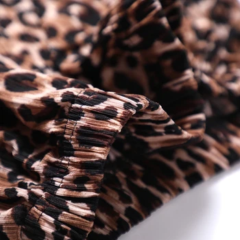 2021 Vasaros Mados Moterų Leopard Pločio Kojų Kelnės Atsitiktinis Elastinga Aukštos Juosmens Ledo Šilko Kulkšnies ilgio Kelnės Prarasti Moterų Sexy Culotte