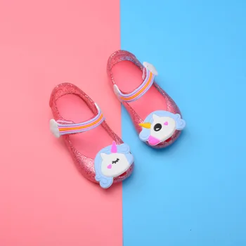2021 Vienaragis Mergina vasaros sandalai Vaikus animacinių filmų Želė Batų princesė Žuvų Burna Mergina neslidus Vaikai mados Sandalas SH122
