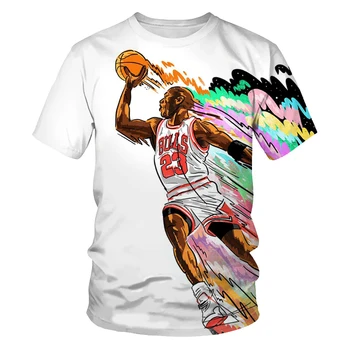 2021 naujas vasaros vyrų krepšinio žvaigždė 3D spausdinimo T-shirt su minkštos tekstūros ir atsitiktinis mados vyriški T-shirt 110/6XL
