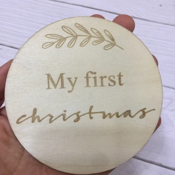20PCS mano pirmoji kalėdų medžio kortelės medienos ženklai etapas korteles kūdikių kalėdų dovana