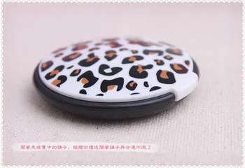 20pcs Mados Leopard mažas apvalus veidrodis Miss nešiojamų veidrodis Vestuvių Naudai ir verslo dovanų, reklaminės dovanos